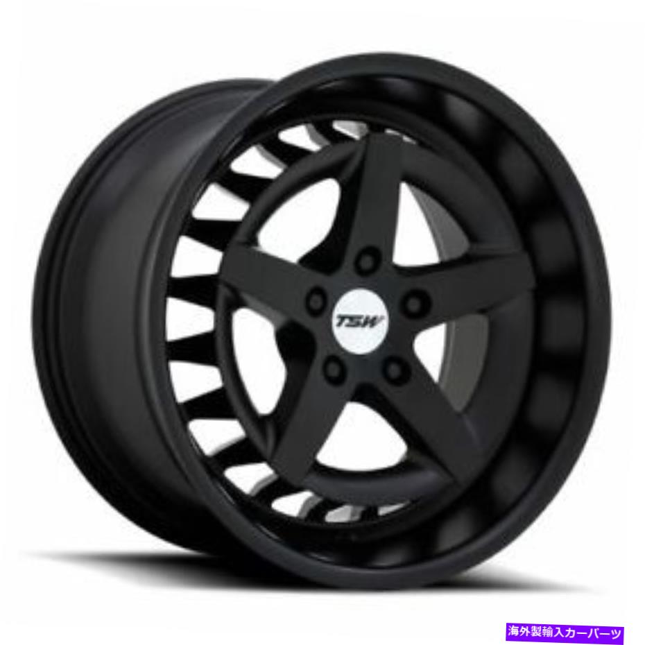 ホイール　４本セット 20x9 TSW DEGNER SEMI GLOSS BLACKWHEELS 5x112（40mm）セット4のセット 20x9 TSW Degner Semi Gloss Black Wheels 5x112 (40mm) Set of 4【並行輸入品】