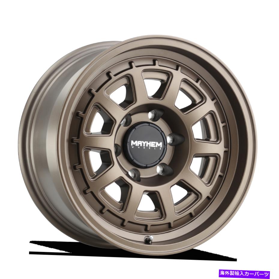 ホイール　４本セット 17x8.5メイヘムボイジャーダークブロンズホイール6x120（0mm）セット4のセット 17x8.5 MAYHEM Voyager Dark Bronze Wheels 6x120 (0mm) Set of 4【並行輸入品】