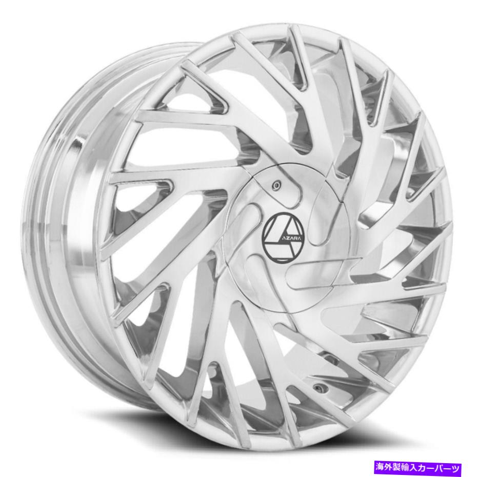 ホイール　４本セット 18x8 azara aza-505ナノクロムホイール5x110/5x4.5（35mm）セット4 18x8 Azara AZA-505 Nano Chrome Wheels 5x110/5x4.5 (35mm) Set of 4【並行輸入品】