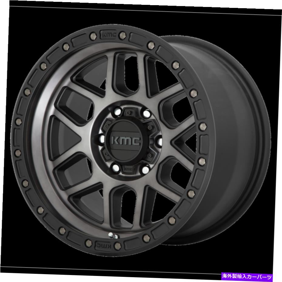 ホイール　４本セット 17x9 kmc km544メサブラックw/灰色のホイール8x170（-12mm）セット4 17x9 KMC KM544 Mesa Black W/Gray Wheels 8x170 (-12mm) Set of 4【並行輸入品】