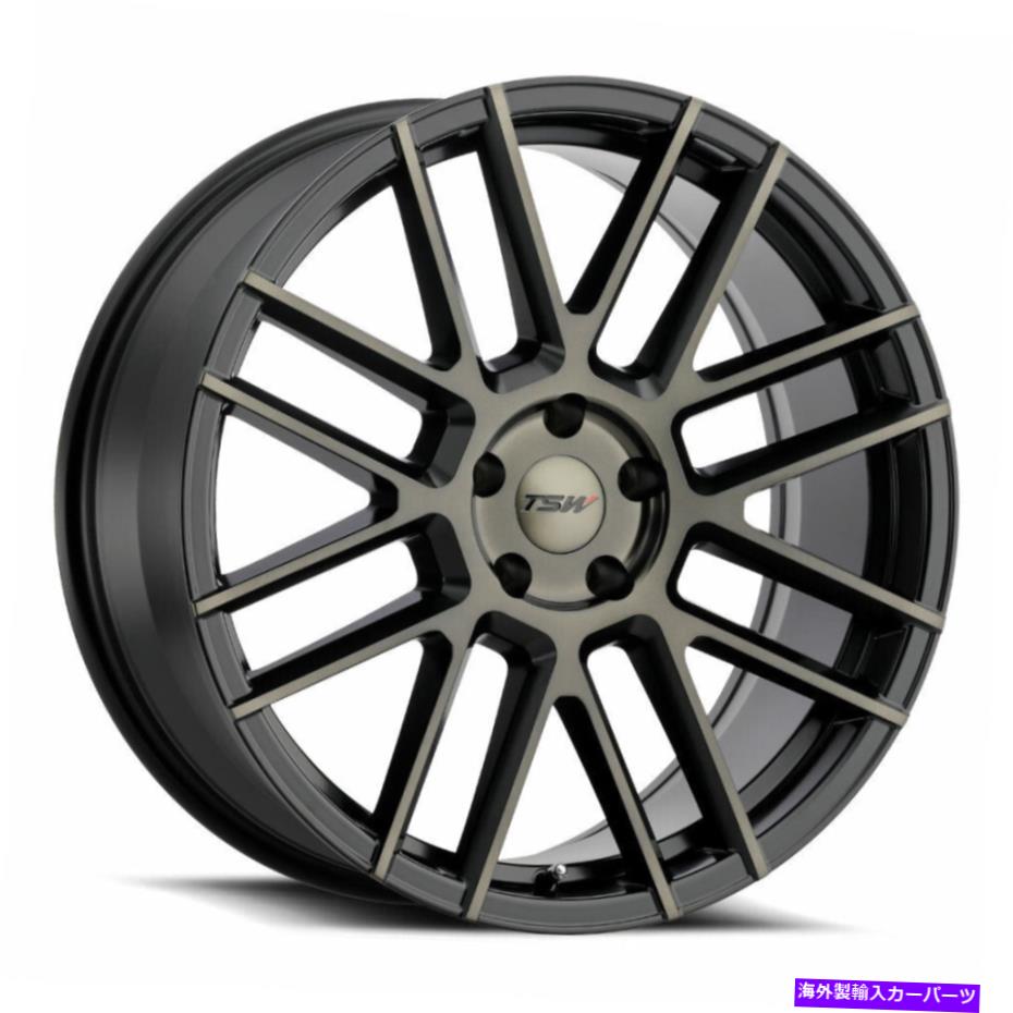 ホイール　４本セット 19x9.5 TSW MOSPORT MATTE BLACK W/MACHINE FACE TINTホイール5x120（20mm）セット4 19x9.5 TSW Mosport Matte Black W/Machine Face Tint Wheels 5x120 (20mm) Set of 4【並行輸入品】