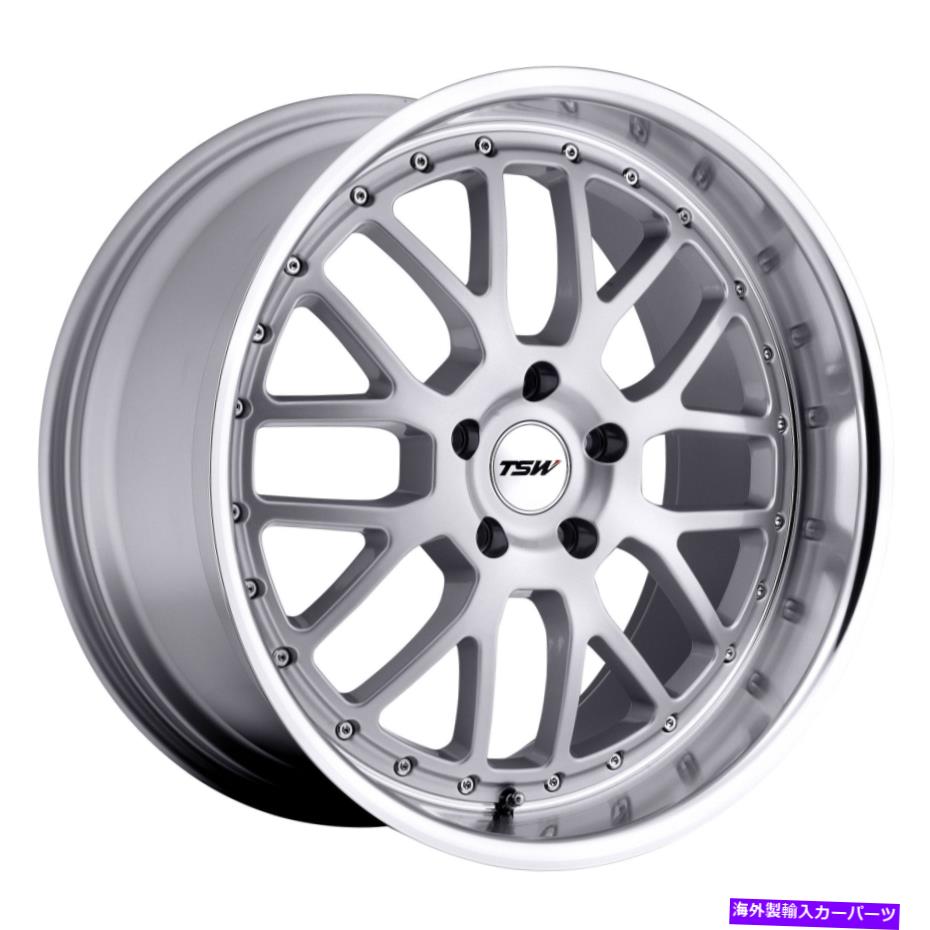 ホイール　４本セット 18x9.5 TSWバレンシアシルバーW/ミラーカットリップホイール5x120（20mm）セット4のセット 18x9.5 TSW Valencia Silver W/Mirror Cut Lip Wheels 5x120 (20mm) Set of 4【並行輸入品】｜Us Custom Parts Shop USDM 325,017円