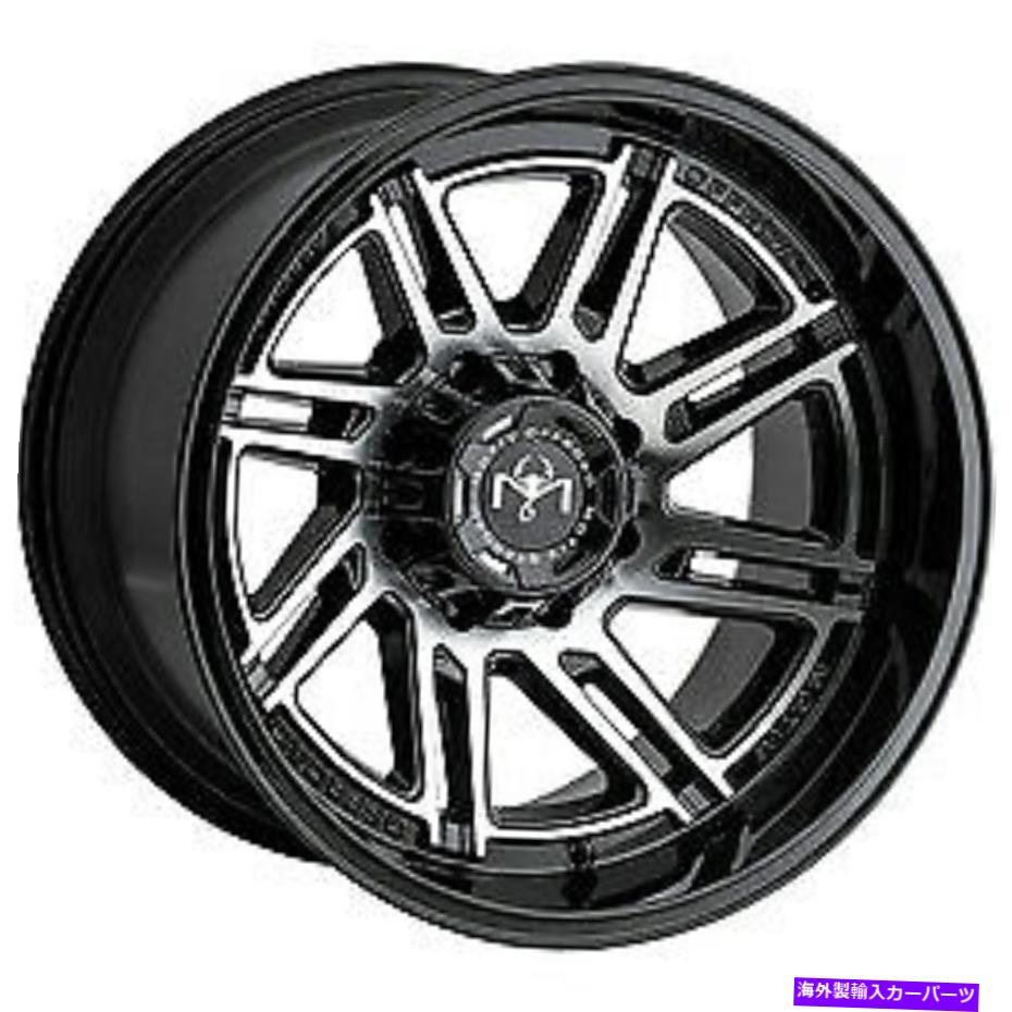 ホイール　４本セット 20x9 Motiv Off Road 425MB機械加工グロスブラックホイール6x135（18mm）セット4 20x9 Motiv Off Road 425MB Machined Gloss Black Wheels 6x135 (18mm) Set of 4【並行輸入品】
