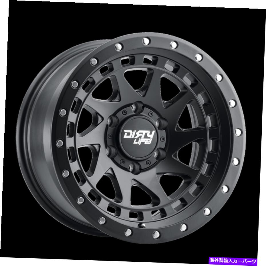 ホイール　４本セット 17x9ダーティライフエニグマプロマットブラックホイール6x5.5（-12mm）セット4 17x9 DIRTY LIFE ENIGMA Pro Matte Black Wheels 6x5.5 (-12mm) Set of 4【並行輸入品】