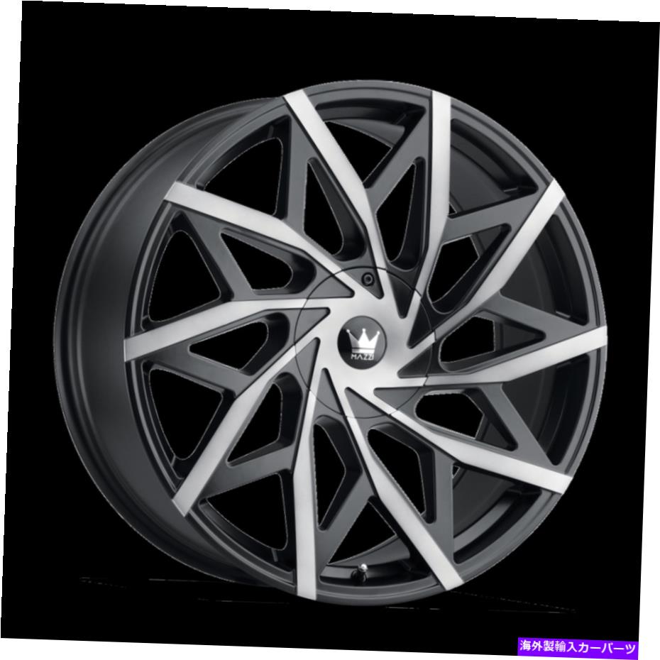 ホイール　４本セット 20x8.5マッツィビッグイージーマットブラックw/ダークチントホイール5x115/5x120（18mm）セット4 20x8.5 MAZZI Big Easy Matte Black W/Dark Tint Wheels 5x115/5x120 (18mm) Set of 4【並行輸入品】