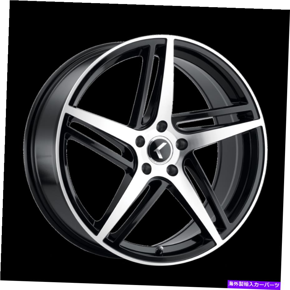 ホイール　４本セット 20x8.5 KrazeMilanoブラック/機械加工ホイール5x120（38mm）セット4 20x8.5 KRAZE Milano Black/Machined Wheels 5x120 (38mm) Set of 4【並行輸入品】