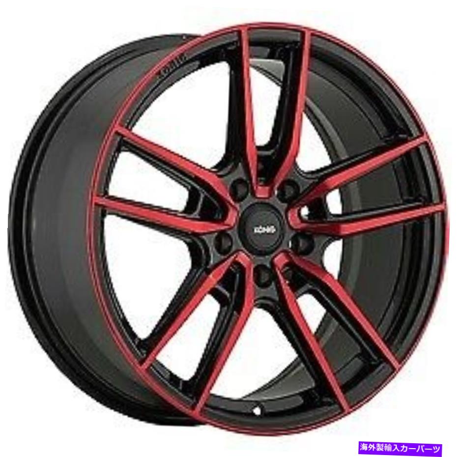 ホイール　４本セット 18x8 konig 55br神話グロスブラックw/赤いクリアホイール5x100（43mm）セット4 18x8 Konig 55BR Myth Gloss Black W/Red Clear Wheels 5x100 (43mm) Set of 4【並行輸入品】