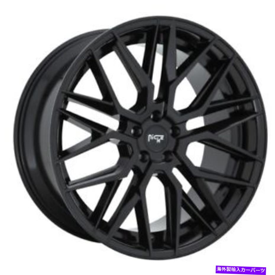 ホイール　４本セット 18x8 m224ニッチガンマグロスブラックホイール5x120（40mm）セット4のセット 18x8 M224 Niche Gamma Gloss Black Wheels 5x120 (40mm) Set of 4【並行輸入品】