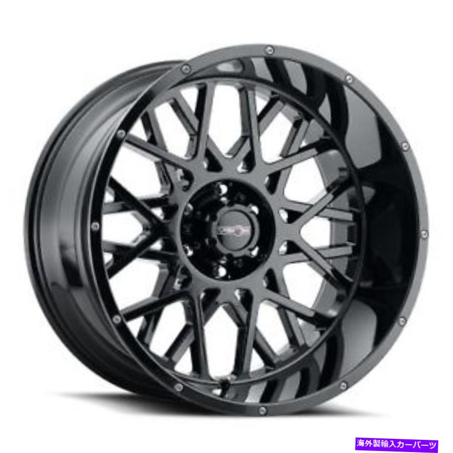 ホイール　４本セット 20x10ビジョン412ロッカーグロスブラックホイール6x135（-25mm）セット4 20x10 Vision 412 Rocker Gloss Black Wheels 6x135 (-25mm) Set of 4【並行輸入品】