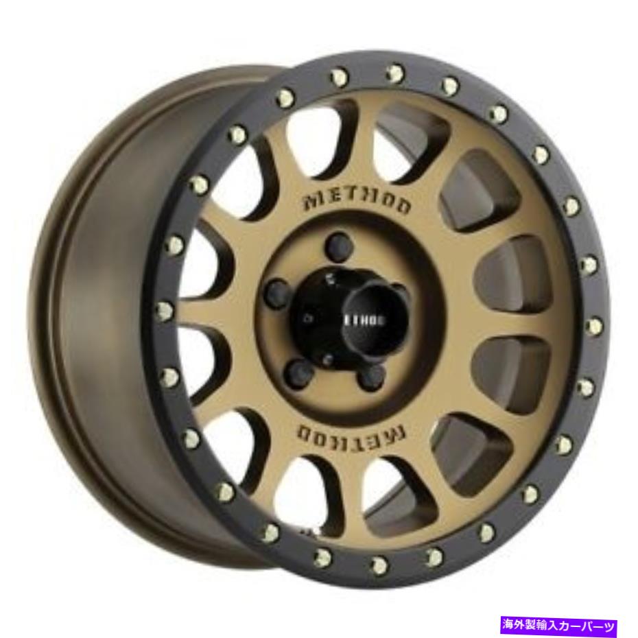 ホイール　４本セット 17x8.5メソッドMR305 NVメソッドブロンズW/ブラックリップホイール5x5（25mm）セット4のセット 17x8.5 Method MR305 NV Method Bronze W/Black Lip Wheels 5x5 (25mm) Set of 4【並行輸入品】