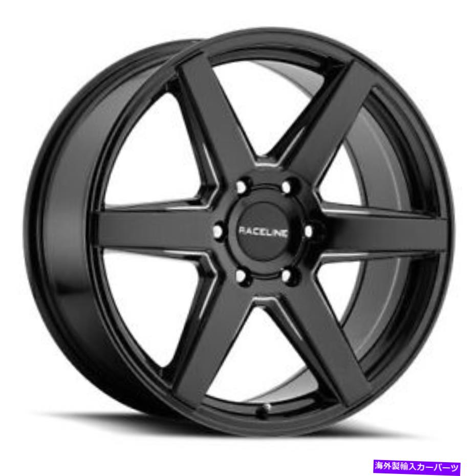 ホイール　４本セット 18x8レーシャライン156bサージブラックホイール5x5（+35mm）セット4のセット 18x8 Raceline 156B Surge Black Wheels 5x5 (+35mm) Set of 4【並行輸入品】