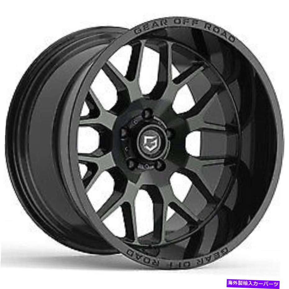 ホイール　４本セット 20x10ギアオフロード763bレイドグロスブラックホイール8x6.5（-12mm）セット4 20x10 Gear Off Road 763B Raid Gloss Black Wheels 8x6.5 (-12mm) Set of 4【並行輸入品】