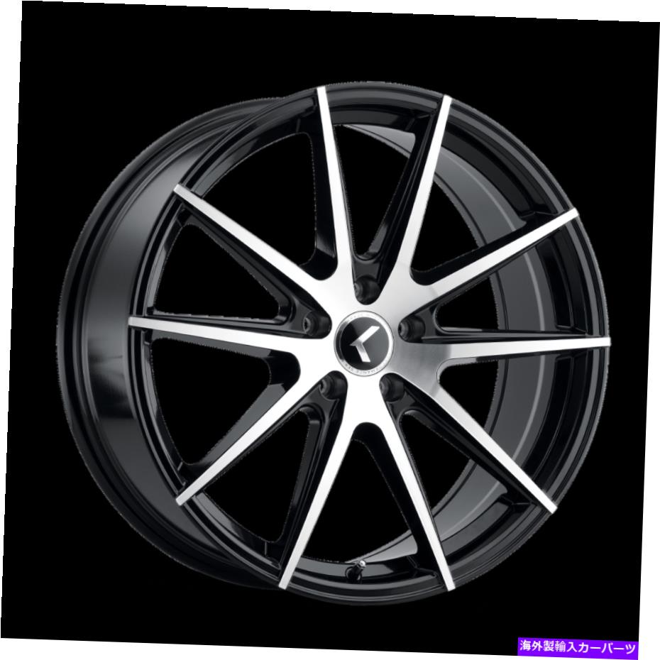 ホイール　４本セット 20x8.5 Kraze Turismoブラック/機械加工ホイール5x112（38mm）セット4 20x8.5 KRAZE Turismo Black/Machined Wheels 5x112 (38mm) Set of 4【並行輸入品】｜Us Custom Parts Shop USDM