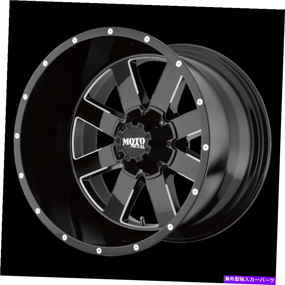 ホイール　４本セット 18x12 Moto Metal Mo962 Gloss Black Milled Wheels 8x6.5（-44mm）セット4セット 18x12 Moto Metal MO962 Gloss Black Milled Wheels 8x6.5 (-44mm) Set of 4【並行輸入品】