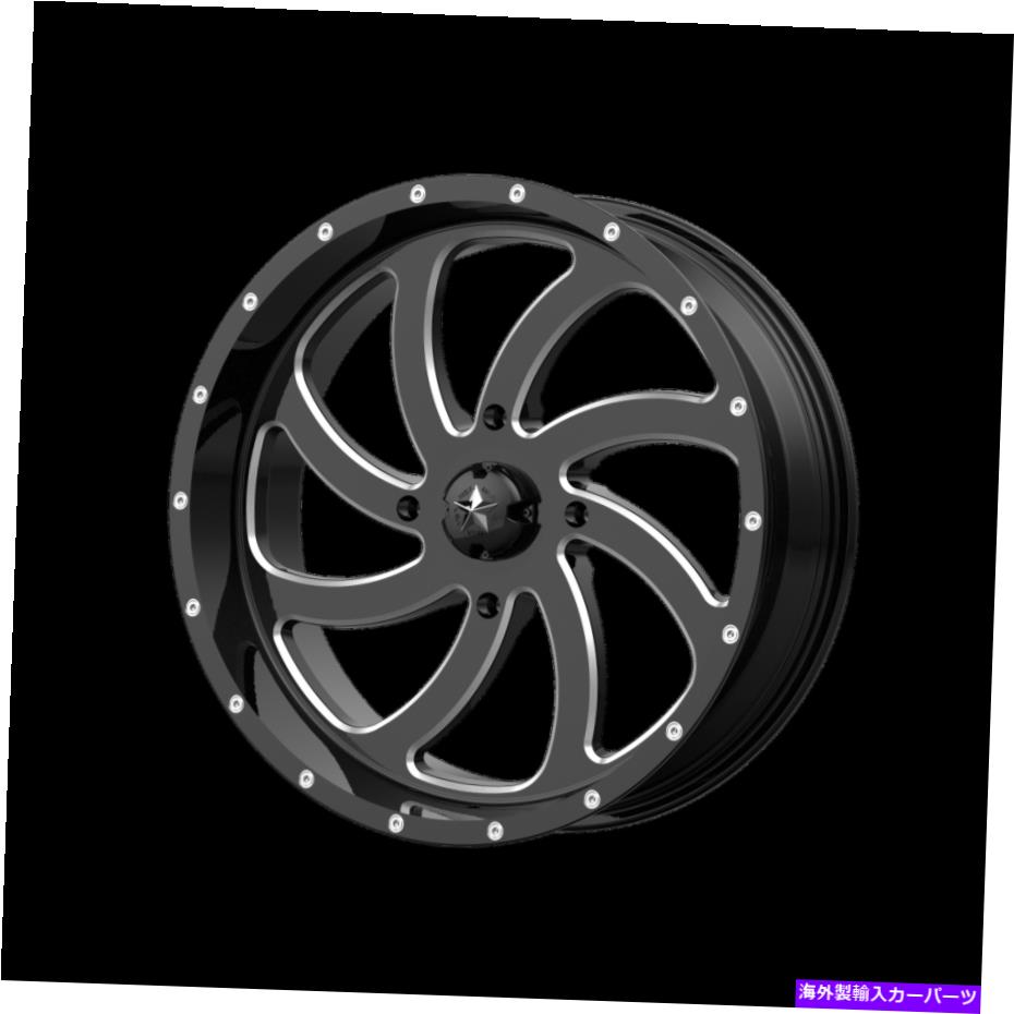 ホイール　４本セット 18x7 MSAオフロードホイールM36グロスブラックミリングホイール4x156（0mm）4のセット 18x7 MSA Offroad Wheels M36 Gloss Black Milled Wheels 4x156 (0mm) Set of 4【並行輸入品】