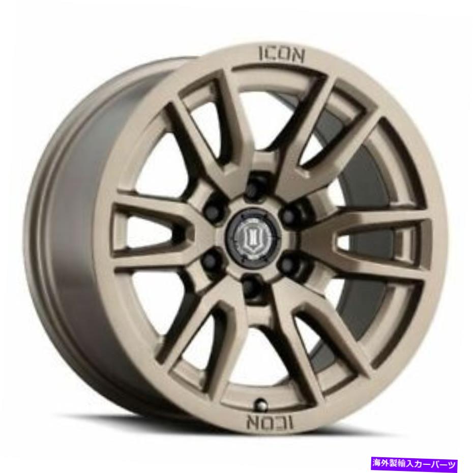 ホイール　４本セット 17x8.5アイコン合金ベクトル6ブロンズホイール6x135（6mm）セット4 17x8.5 Icon Alloys Vector 6 Bronze Wheels 6x135 (6mm) Set of 4【並行輸入品】
