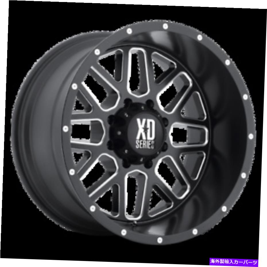 ホイール　４本セット 18x9 xd xd820グレネードサテンブラックミリングホイール5x5.5（-12mm）セット4 18x9 XD XD820 GRENADE Satin Black Milled Wheels 5x5.5 (-12mm) Set of 4【並行輸入品】