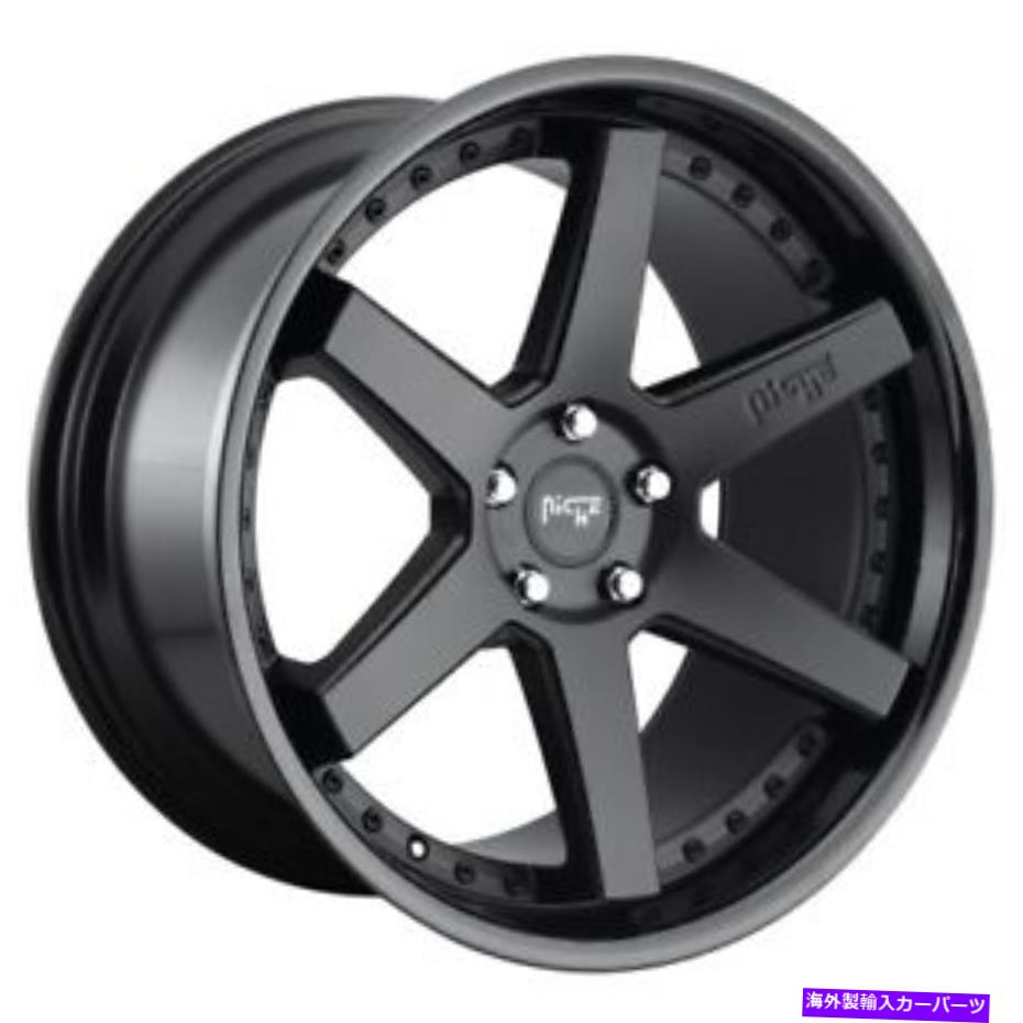 ホイール　４本セット 18x9.5 m192ニッチアルタアサテンブラックw/glossリップホイール5x4.5（35mm）セット4 18x9.5 M192 Niche Altair Satin Black W/Gloss Lip Wheels 5x4.5 (35mm) Set of 4【並行輸入品】