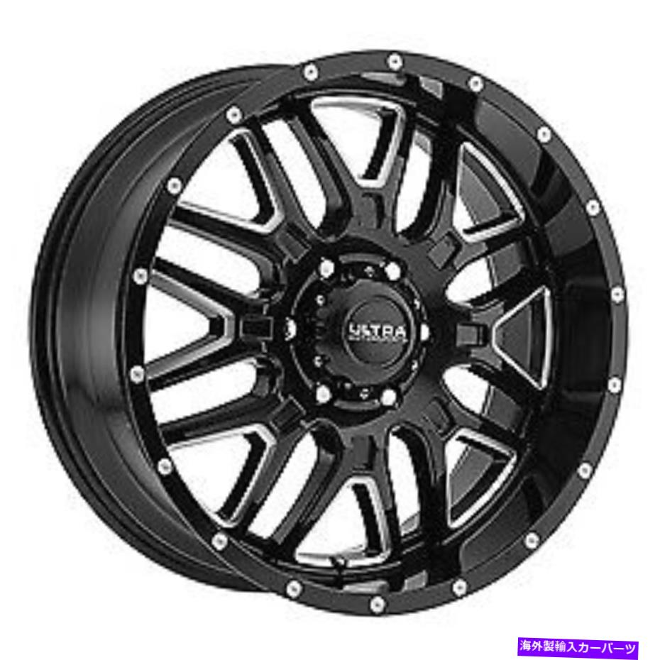 ホイール　４本セット 20x9ウルトラ203bmハンターグロスブラックミリングホイール5x5（-12mm）セット4セット 20x9 Ultra 203BM Hunter Gloss Black Milled Wheels 5x5 (-12mm) Set of 4【並行輸入品】