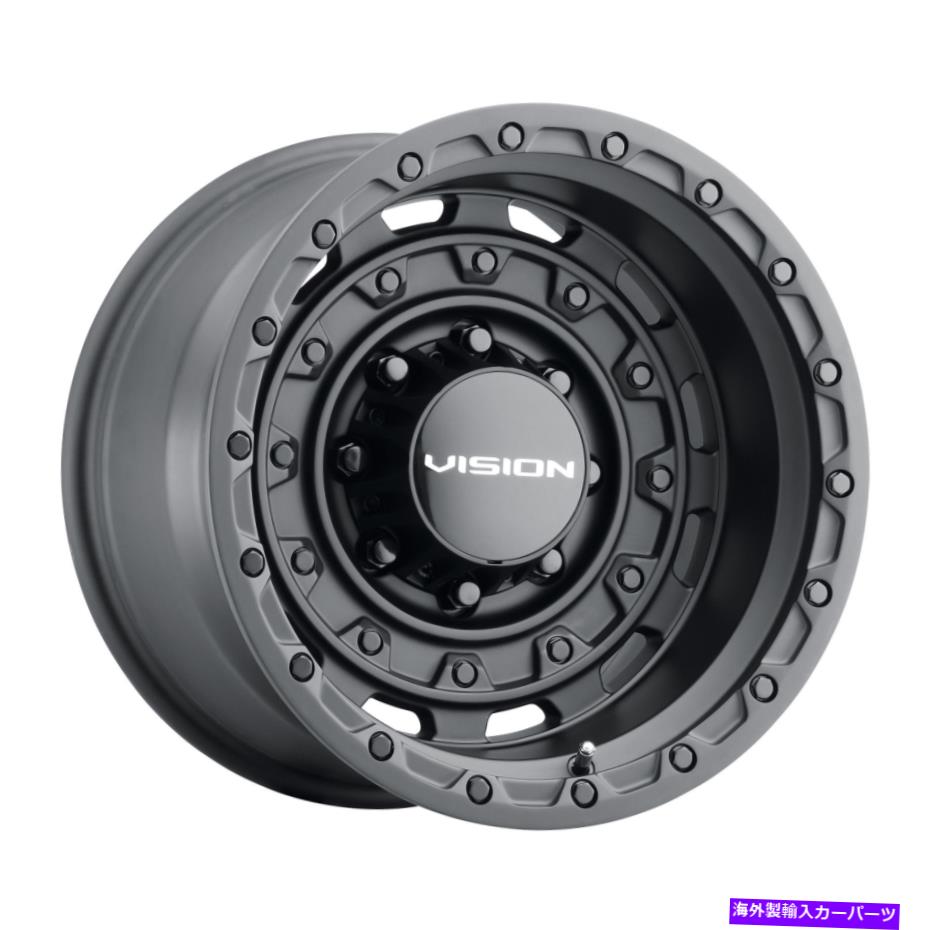 ホイール　４本セット 20x9.5 Vision 403戦術的なサテンブラックホイール8x6.5（-18mm）セット4 20x9.5 Vision 403 Tactical Satin Black Wheels 8x6.5 (-18mm) Set of 4【並行輸入品】