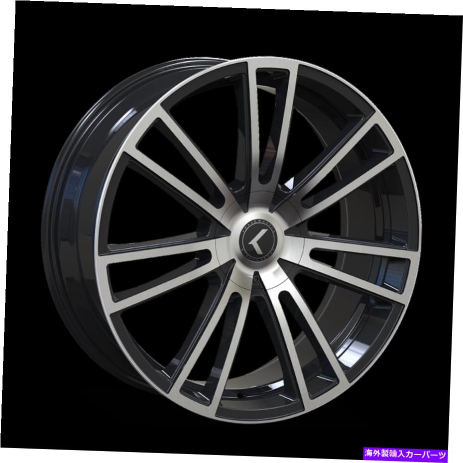 ホイール　４本セット 20x8.5 Kraze Spectraブラック/機械加工ホイール5x112/5x120（38mm）セット4 20x8.5 KRAZE Spectra Black/Machined Wheels 5x112/5x120 (38mm) Set of 4【並行輸入品】｜Us Custom Parts Shop USDM