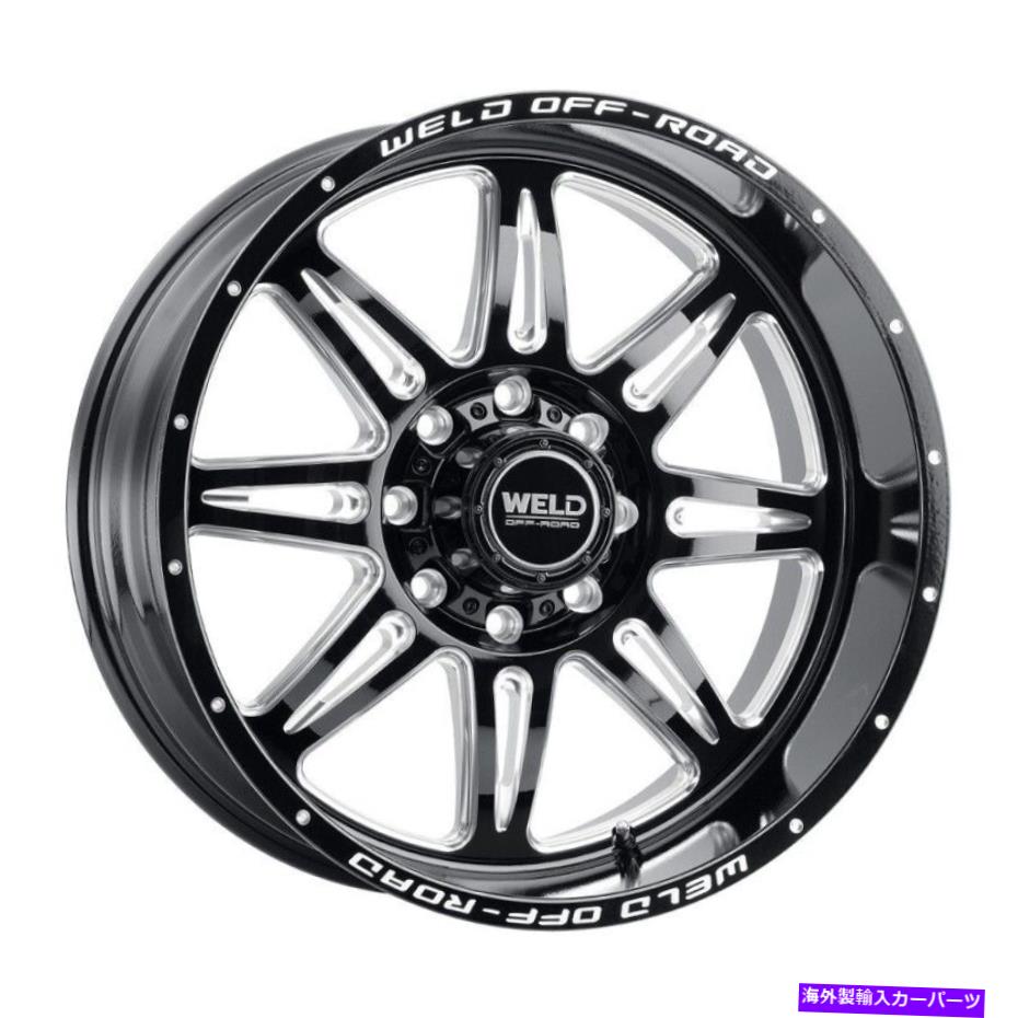 ホイール　４本セット 20x10溶接オフロードW132シャイアンブラックミリングホイール8x6.5（-18mm）セット4 20x10 WELD Off-Road W132 Cheyenne Black Milled Wheels 8x6.5 (-18mm) Set of 4【並行輸入品】