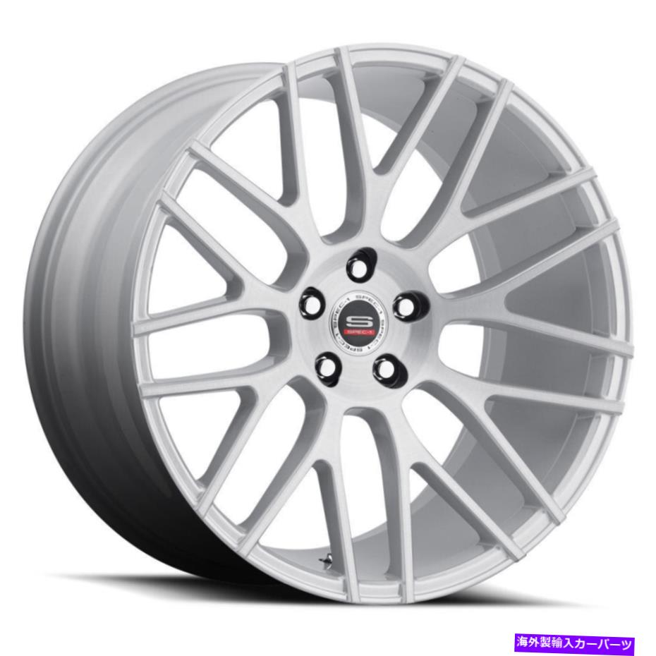 ホイール 4本セット 20x9 SPEC-1 SPL-001シルバーブラシホイール5x4.5(38mm)セット4 20x9 Spec-1 SPL-001 Silver Brushed Wheels 5x4.5 (38mm) Set of 4【並行輸入品】