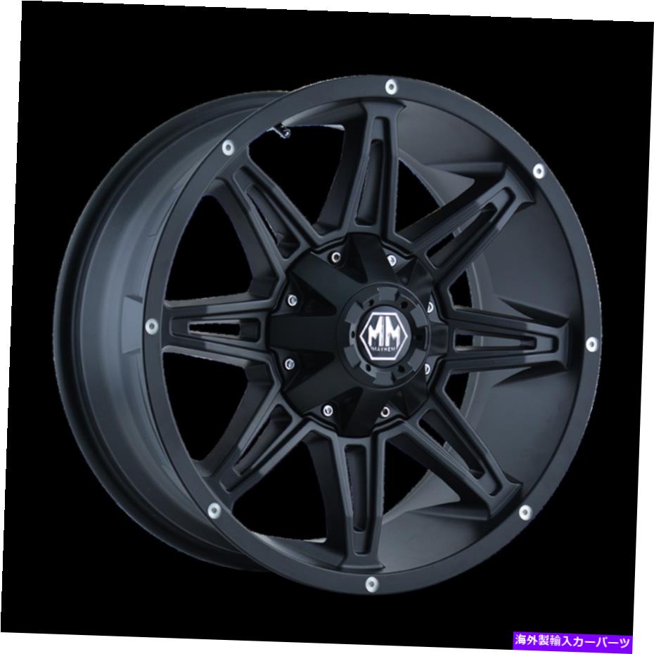 ホイール　４本セット 20x9 Mayhem Rampage Matteブラックホイール5x150/5x5.5（0mm）4のセット 20x9 MAYHEM Rampage Matte Black Wheels 5x150/5x5.5 (0mm) Set of 4【並行輸入品】