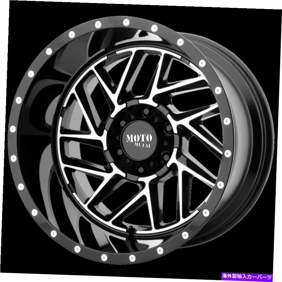 ホイール　４本セット 20x10 Moto Metal Mo985ブラック機械加工ホイール5x5.5（-18mm）セット4 20x10 Moto Metal MO985 Black Machined Wheels 5x5.5 (-18mm) Set of 4【並行輸入品】