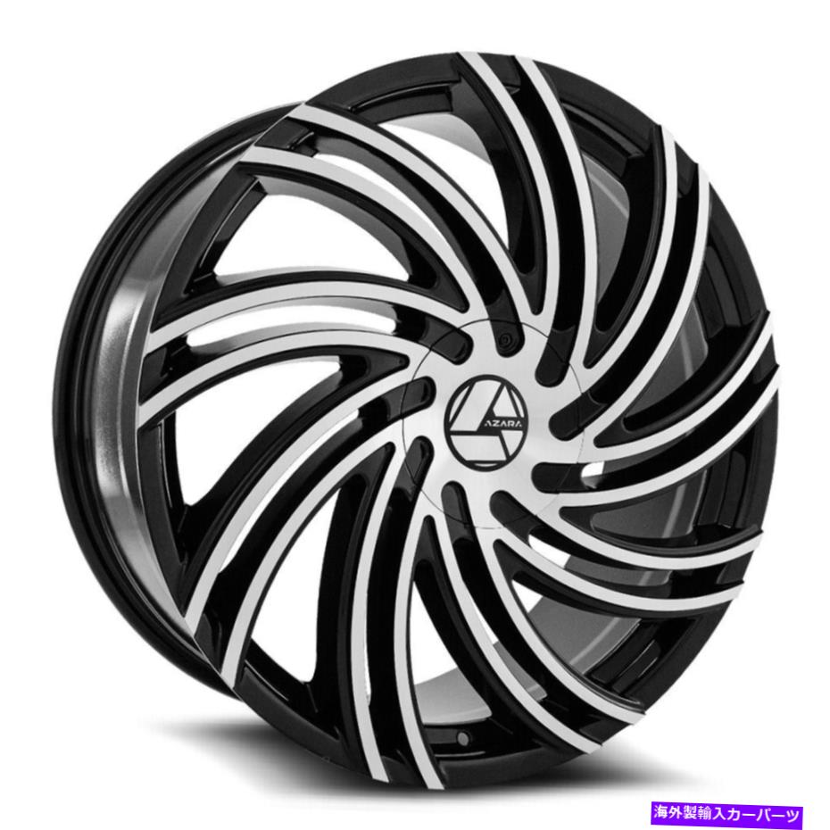 ホイール　４本セット 20x8.5 Azara Aza-514 Gloss Black＆Machined Wheels 5x108/5x4.5（35mm）セット4 20x8.5 Azara AZA-514 Gloss Black & Machined Wheels 5x108/5x4.5 (35mm) Set of 4【並行輸入品】｜Us Custom Parts Shop USDM