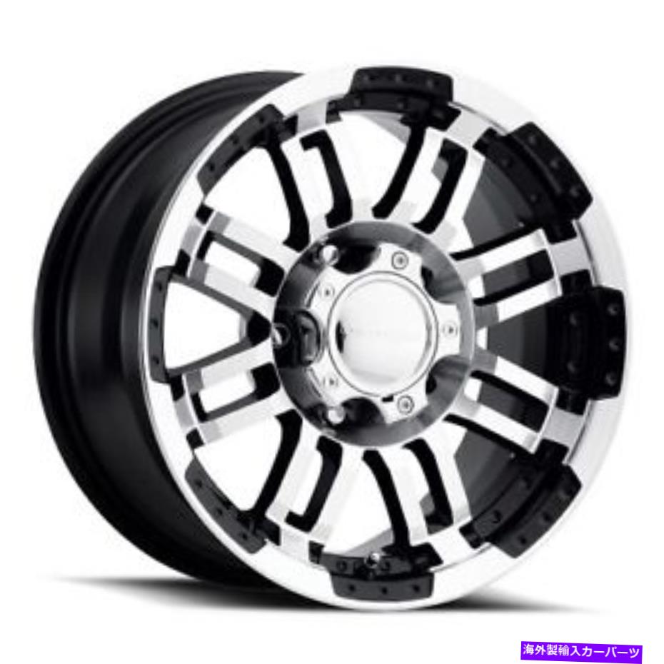 ホイール　４本セット 20x9ビジョンオフロード375ウォリアーブラック機械加工ホイール5x5.5（18mm）セット4 20x9 Vision Off-Road 375 Warrior Black Machined Wheels 5x5.5 (18mm) Set of 4【並行輸入品】