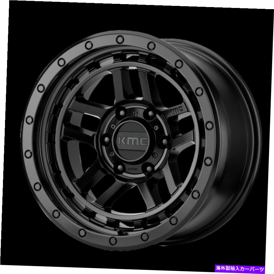 ホイール　４本セット 17x8.5 kmc km540 reconサテンブラックホイール6x120（18mm）セット4 17x8.5 KMC KM540 Recon Satin Black Wheels 6x120 (18mm) Set of 4【並行輸入品】｜Us Custom Parts Shop USDM 327,294円