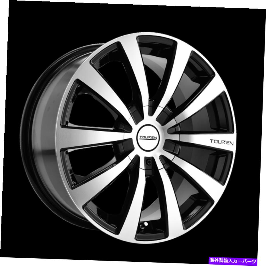ホイール　４本セット 18x8 TOUREN TR3ブラック/機械加工ホイール5x112/5x120（40mm）セット4 18x8 TOUREN TR3 Black/Machined Wheels 5x112/5x120 (40mm) Set of 4【並行輸入品】
