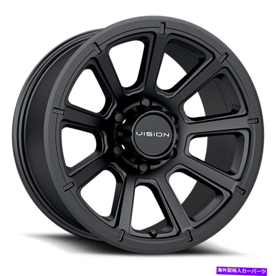 ホイール　４本セット 20x9ビジョンオフロード353タービンマットブラックホイール8x6.5（12mm）セット4 20x9 Vision Off-Road 353 Turbine Matte Black Wheels 8x6.5 (12mm) Set of 4【並行輸入品】｜Us Custom Parts Shop USDM