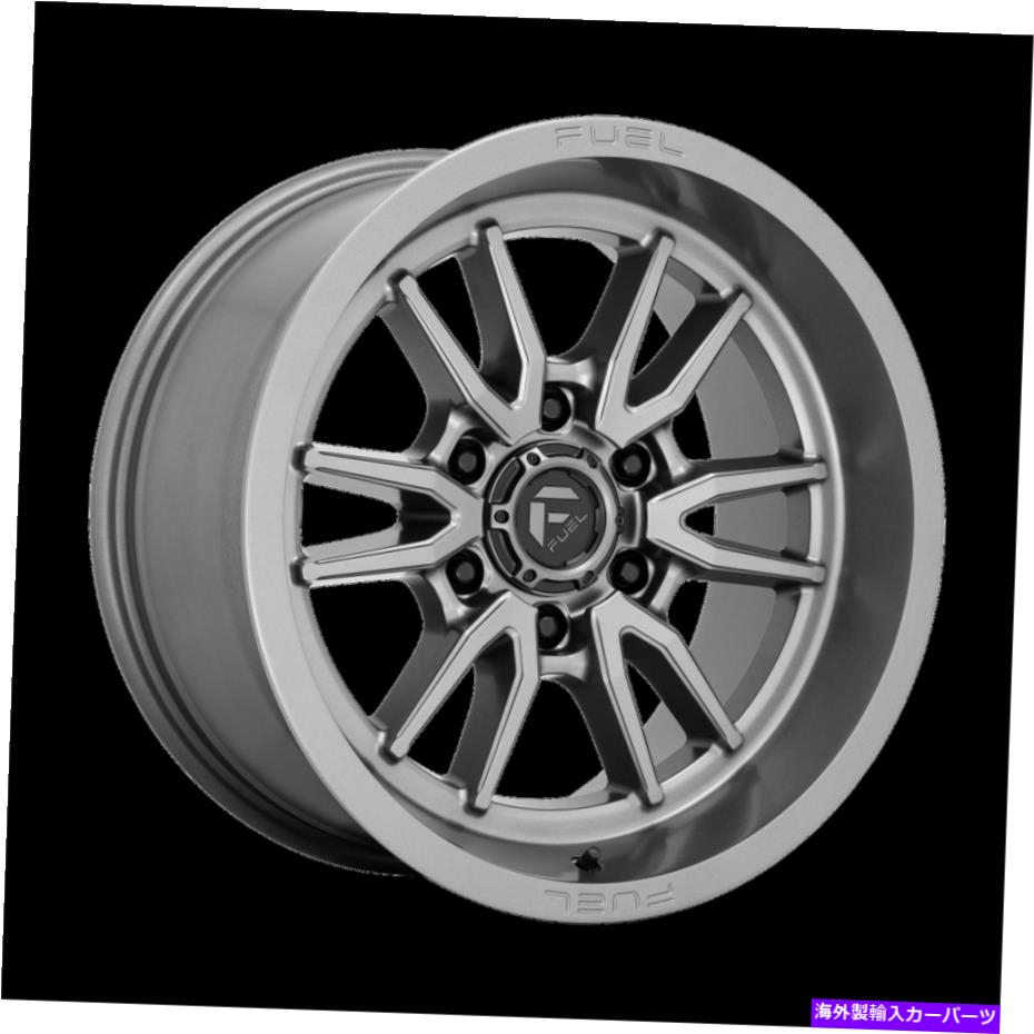 ホイール　４本セット 17x9燃料D789クラッシュガンメタルホイール6x4.5（1mm）セット4 17x9 Fuel D789 Clash Gun Metal Wheels 6x4.5 (1mm) Set of 4【並行輸入品】