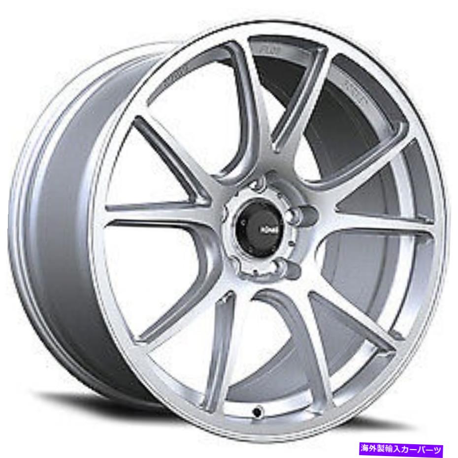 ホイール　４本セット 18x9.5 konig 100sフリーフォームマットシルバーホイール5x4.5（25mm）セット4 18x9.5 Konig 100S Freeform Matte Silver Wheels 5x4.5 (25mm) Set of 4【並行輸入品】