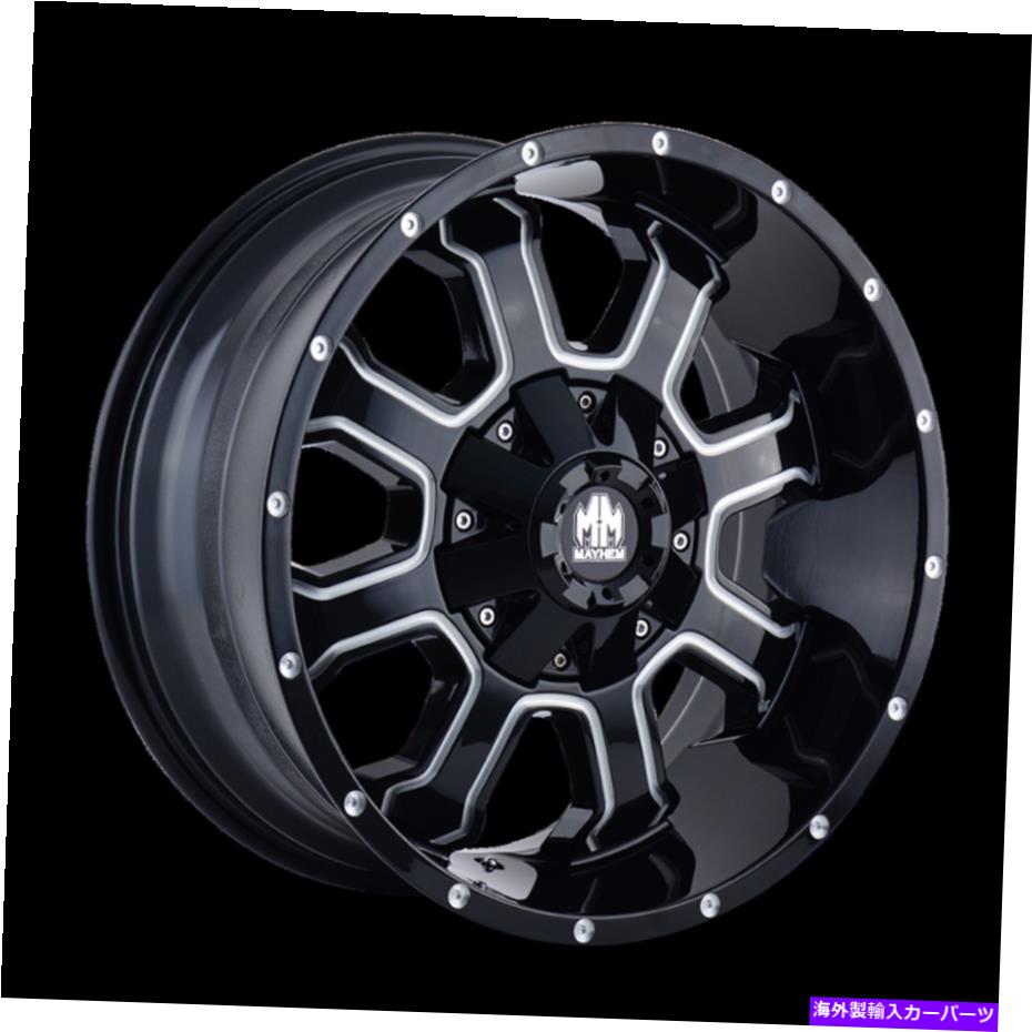 ホイール　４本セット 17x9 Mayhem Fierce Black W/Milled Spokes Wheels 6x135/6x5.5（-12mm）セット4セット 17x9 MAYHEM Fierce Black W/Milled Spokes Wheels 6x135/6x5.5 (-12mm) Set of 4【並行輸入品】