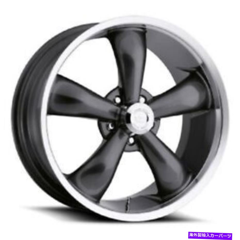 ホイール　４本セット 20x9.5アメリカの筋肉142レジェンド5ガンメタルマッハホイール5x4.75（0mm）セット4 20x9.5 American Muscle 142 Legend 5 Gunmetal Mach Wheels 5x4.75 (0mm) Set of 4【並行輸入品】