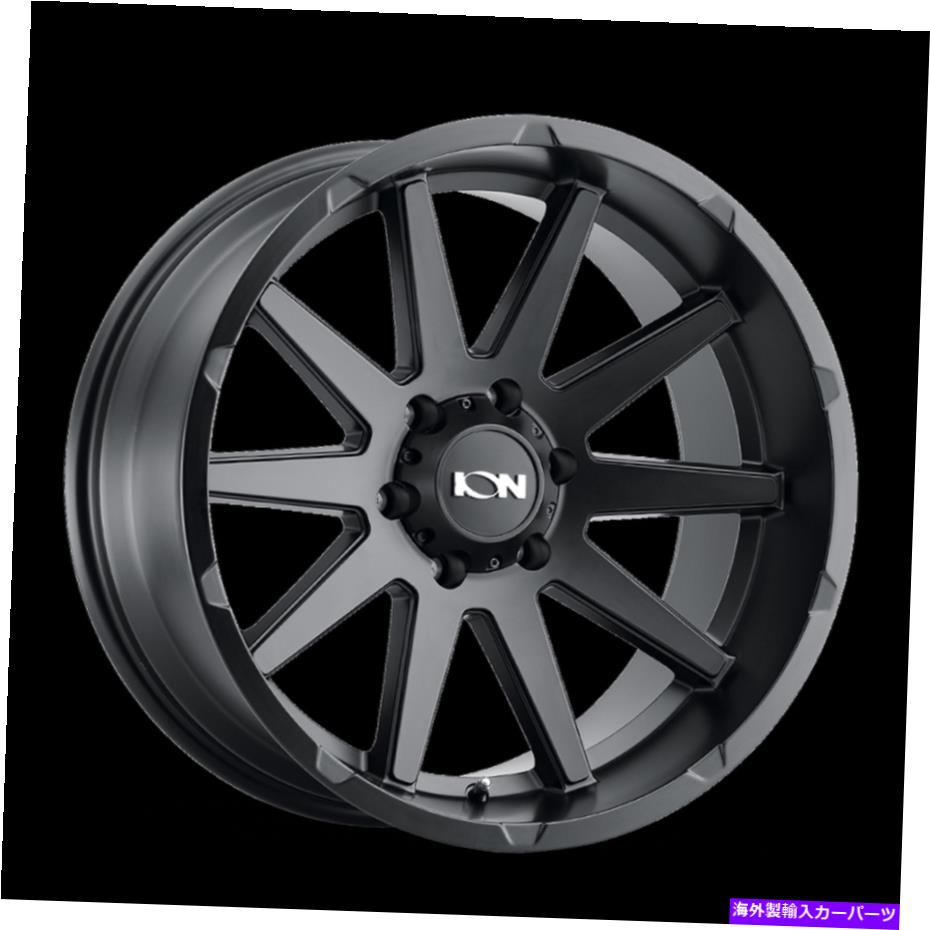 ホイール　４本セット 20x10イオン143マットブラックホイール8x6.5（-19mm）セット4 20x10 ION 143 Matte Black Wheels 8x6.5 (-19mm) Set of 4【並行輸入品】