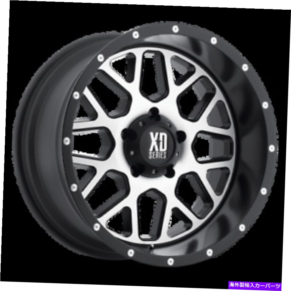 ホイール　４本セット 18x9 xd xd820グレネードサテンブラック機械加工フェイスホイール6x5.5（-12mm）セット4 18x9 XD XD820 GRENADE Satin Black Machined Face Wheels 6x5.5 (-12mm) Set of 4【並行輸入品】