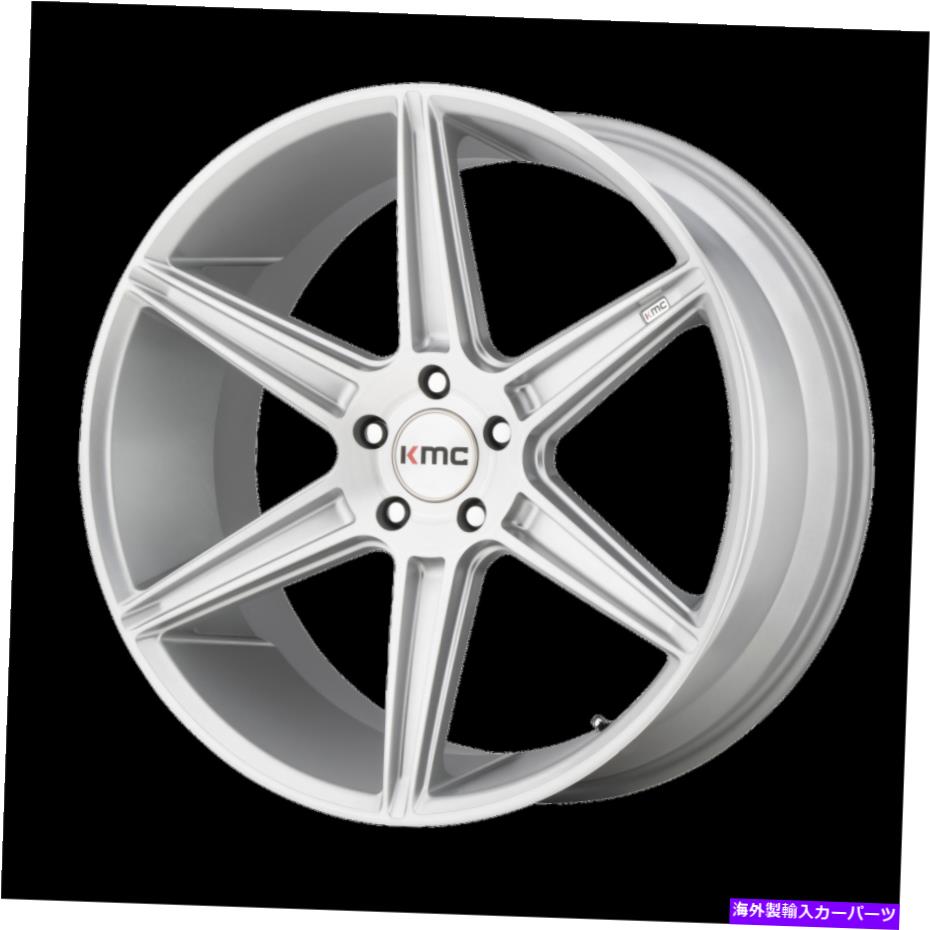 ホイール　４本セット 22x10.5 kmc km711ブラシ付きシルバーホイール5x120（40mm）セット4 22x10.5 KMC KM711 Brushed Silver Wheels 5x120 (40mm) Set of 4【並行輸入品】 313,533円