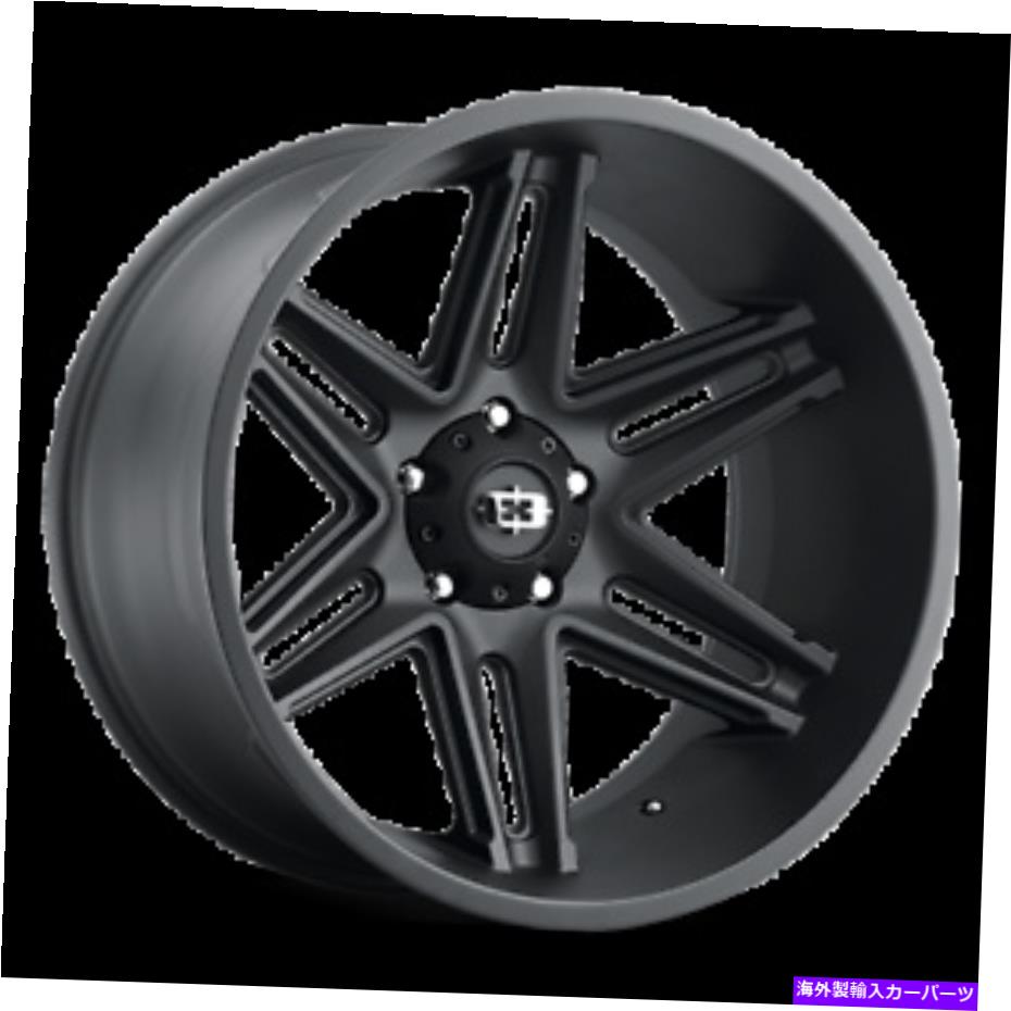 ホイール　４本セット 20x10ビジョン363カミソリサテンブラックホイール8x170（-25mm）セット4 20x10 Vision 363 Razor Satin Black Wheels 8x170 (-25mm) Set of 4【並行輸入品】