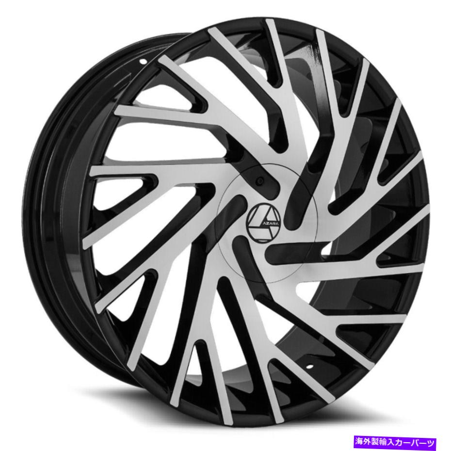ホイール　４本セット 20x8.5 Azara Aza-505 Gloss Black＆Machined Wheels 5x112/5x4.5（35mm）セット4 20x8.5 Azara AZA-505 Gloss Black & Machined Wheels 5x112/5x4.5 (35mm) Set of 4【並行輸入品】｜Us Custom Parts Shop USDM