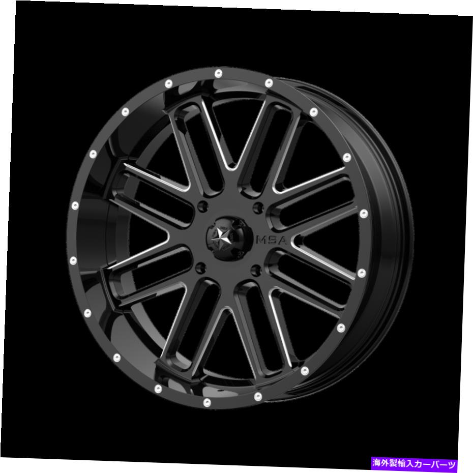 ホイール　４本セット 18x7 MSA Offroad M35 Bandit UTV GLOSS BLACK MILLED WHEELS 4x156（0mm）4のセット 18x7 MSA Offroad M35 Bandit UTV Gloss Black Milled Wheels 4x156 (0mm) Set of 4【並行輸入品】