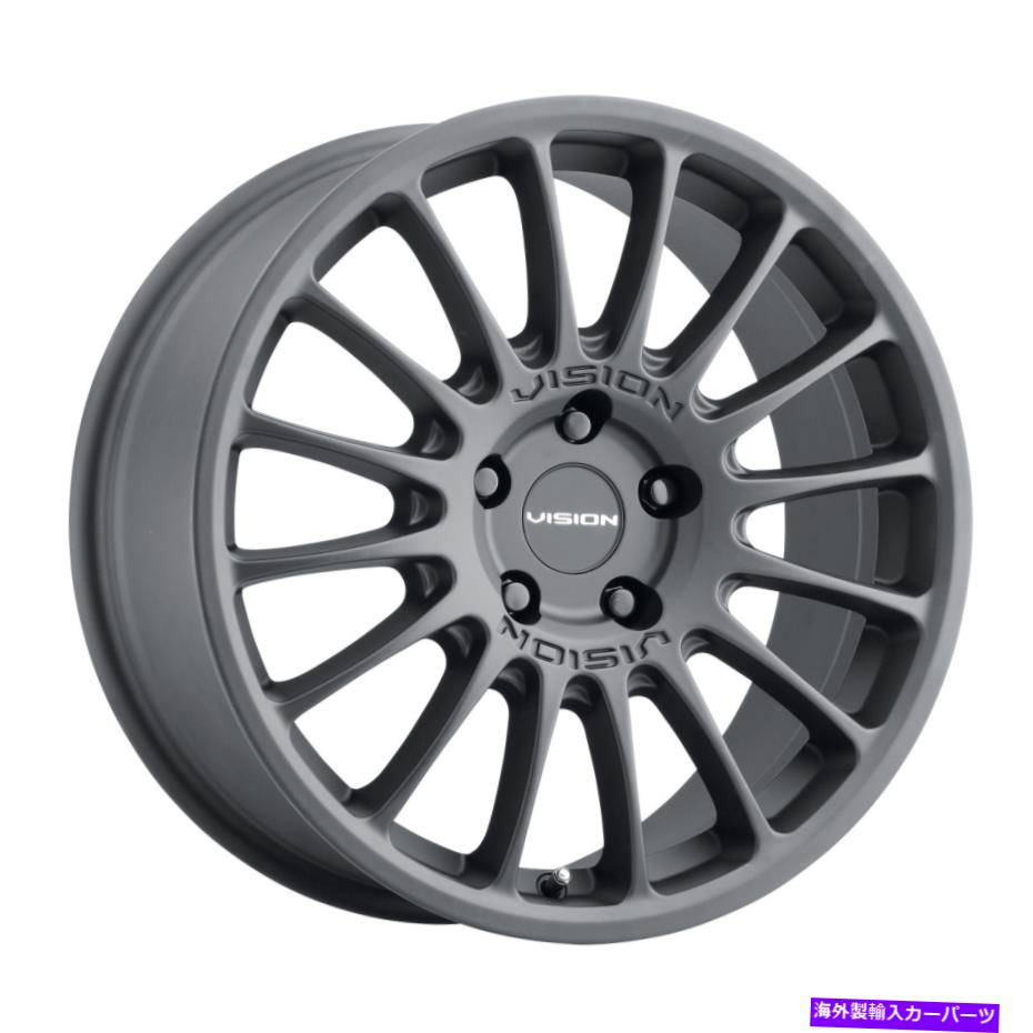 ホイール　４本セット 20x8.5ビジョン477モナコサテンブラックホイール5x4.5（35mm）セット4 20x8.5 Vision 477 Monaco Satin Black Wheels 5x4.5 (35mm) Set of 4【並行輸入品】