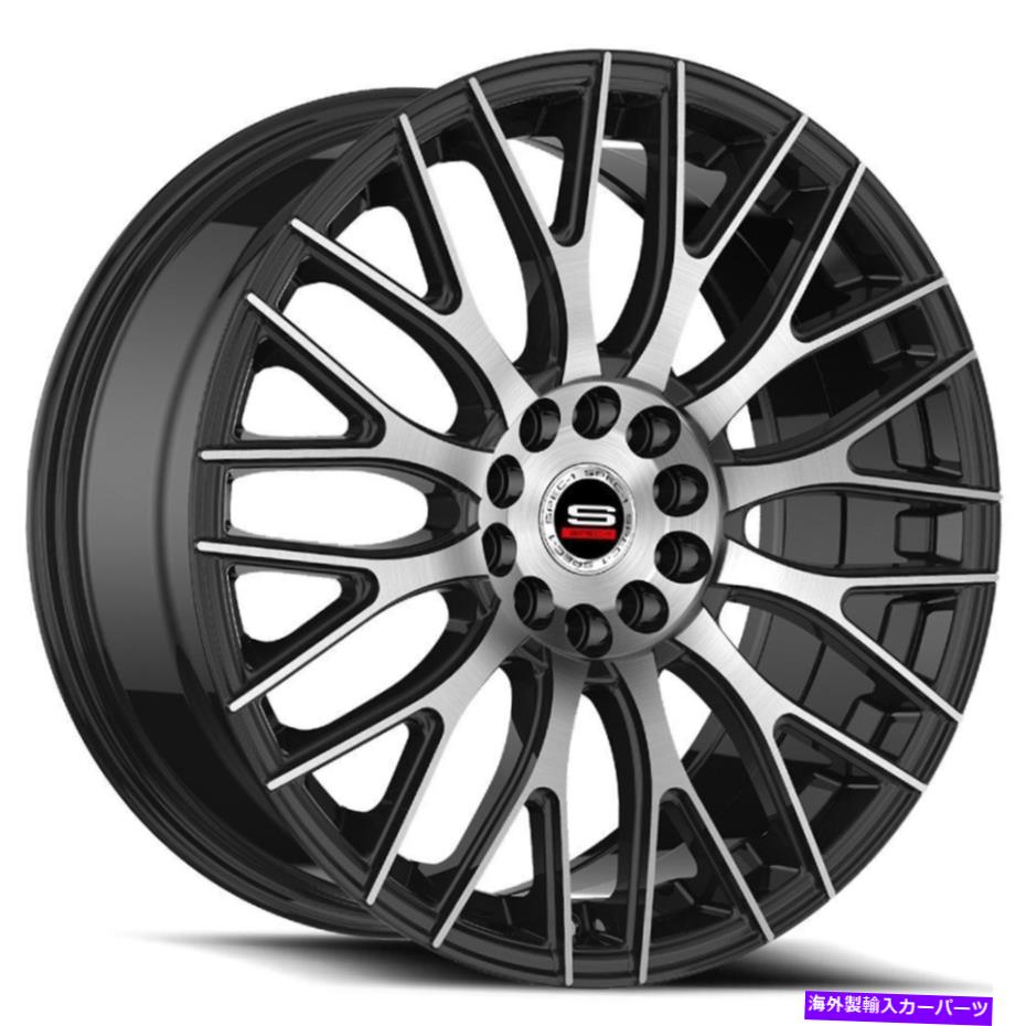 ホイール　４本セット 20x8.5 SPEC-1 SP-55 Gloss Black＆Machined Wheels 5x100/5x4.5（38mm）セット4 20x8.5 Spec-1 SP-55 Gloss Black & Machined Wheels 5x100/5x4.5 (38mm) Set of 4【並行輸入品】
