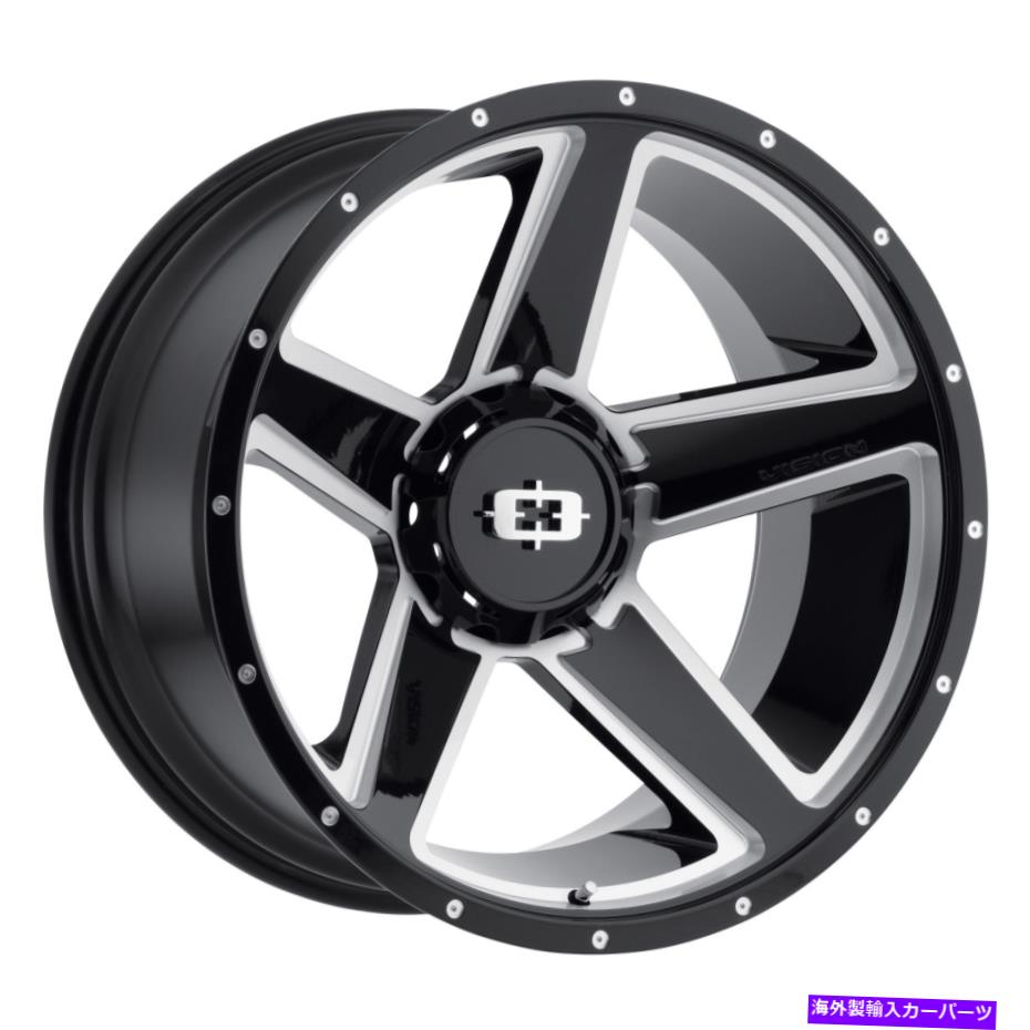 ホイール　４本セット 18x9ビジョン390エンパイアグロスブラックミリングスポークホイール5x4.5（18mm）セット4 18x9 Vision 390 Empire Gloss Black Milled Spoke Wheels 5x4.5 (18mm) Set of 4【並行輸入品】 319,869円