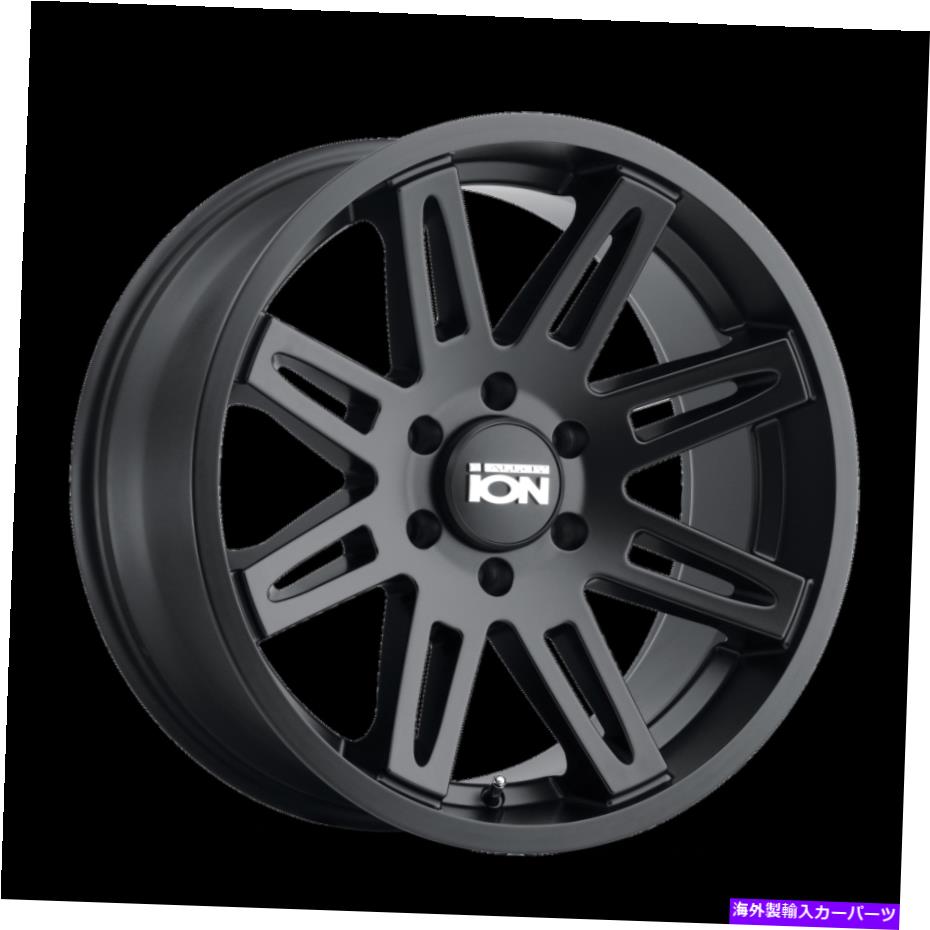 ホイール　４本セット 20x9イオン142マットブラックホイール8x6.5（0mm）セット4 20x9 ION 142 Matte Black Wheels 8x6.5 (0mm) Set of 4【並行輸入品】