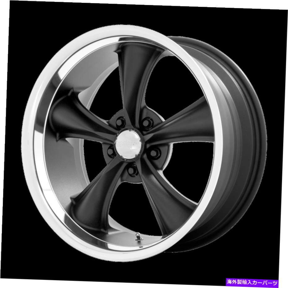 ホイール　４本セット 18x8アメリカンレーシングVN338ボスブラックホイール5x4.5（2mm）セット4のセット 18x8 American Racing VN338 Boss Black Wheels 5x4.5 (2mm) Set of 4【並行輸入品】