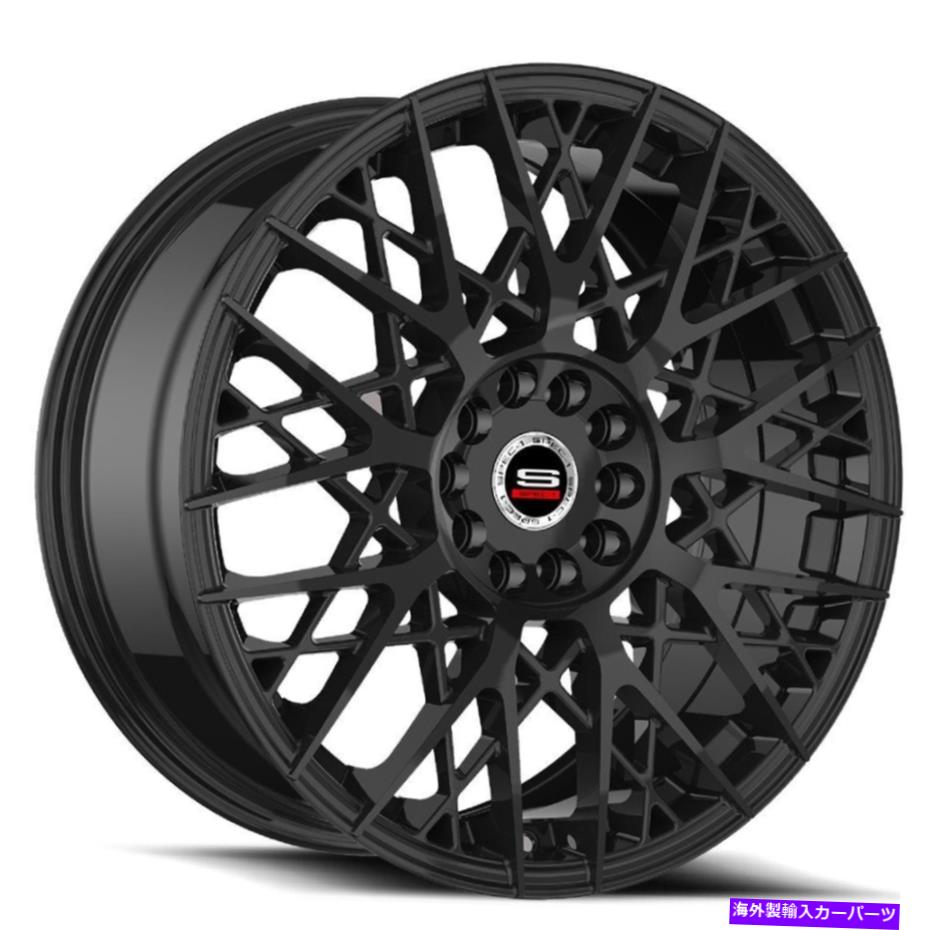 ホイール　４本セット 20x8.5 SPEC-1 SP-53グロスブラックホイール5x4.5/5x120（38mm）セット4 20x8.5 Spec-1 SP-53 Gloss Black Wheels 5x4.5/5x120 (38mm) Set of 4【並行輸入品】